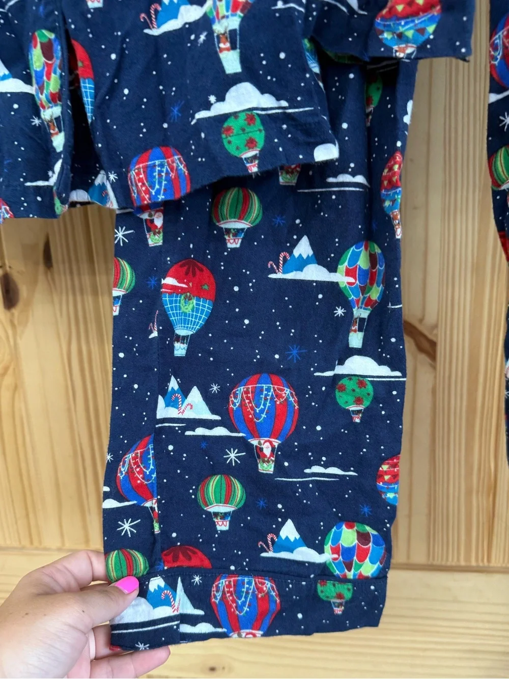 Women’s Navy Christmas Pajama Set - Picture 5 of 7